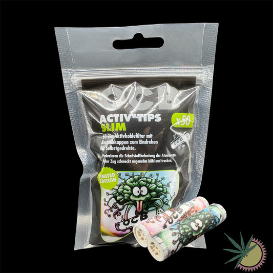 OCB Slim Aktivkohlefilter Ø7mm 1 Packung á 50 Stück verschiedene Farben