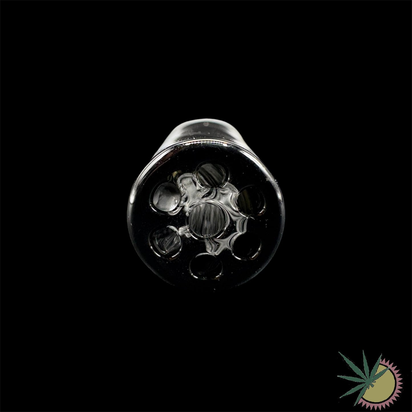 JellyJoker Spiral-Tip Solid Black Ø12mm aus Glas 7-Loch