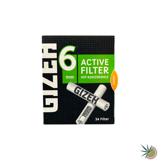 Gizeh Slim Aktivkohlefilter Ø6mm 1 Packung á 34 Stück