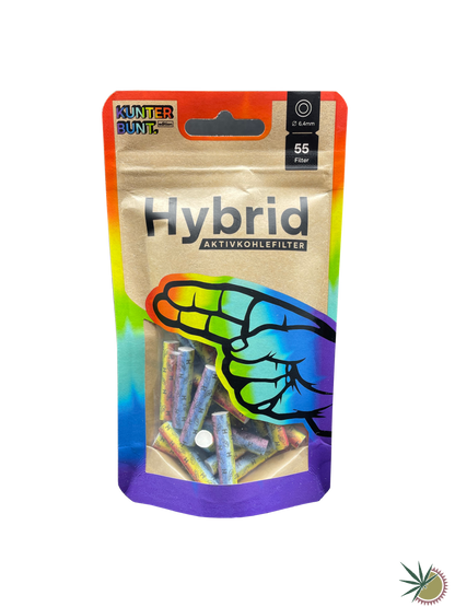 Hybrid Supreme Zellstoff-Aktivkohlefilter Ø6.4mm 1 Packung á 55 Stück verschiedene Farben
