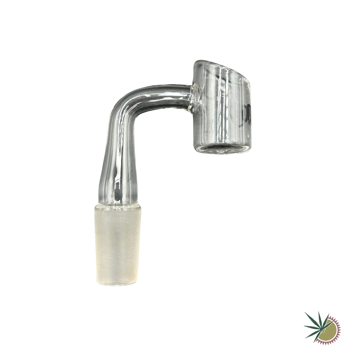 Black Leaf Dabbing Banger Ölaufsatz aus Borosilikatglas verschiedene Schliffe 90° gewinkelt