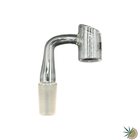 Black Leaf Dabbing Banger Ölaufsatz aus Borosilikatglas verschiedene Schliffe 90° gewinkelt