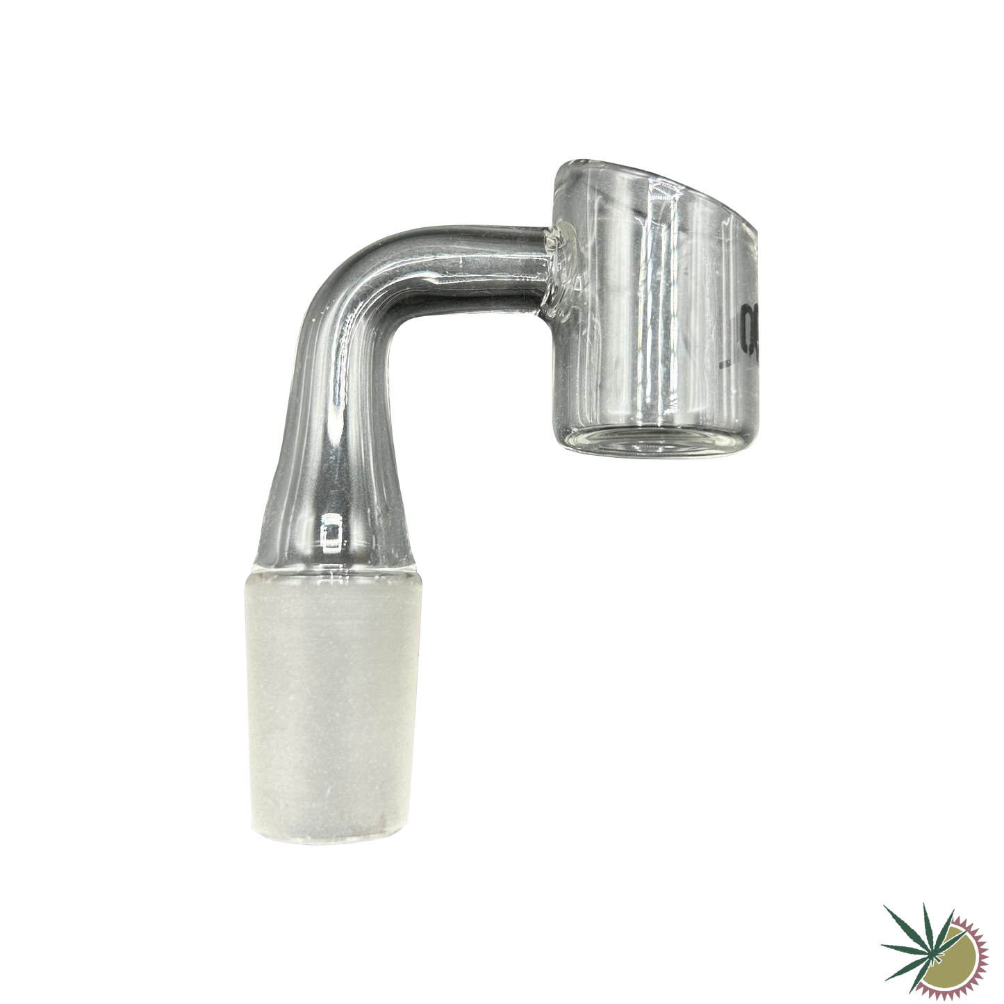 Black Leaf Dabbing Banger Ölaufsatz aus Borosilikatglas verschiedene Schliffe 90° gewinkelt