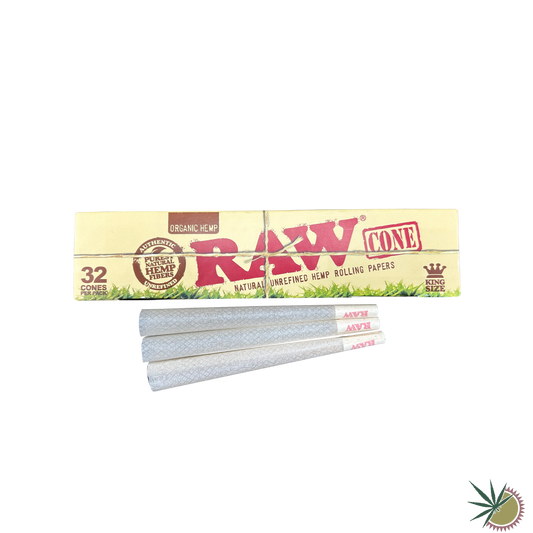 RAW Hemp Cones Hülsen King Size Slim aus Hanf 1 Packung á 32 Stück