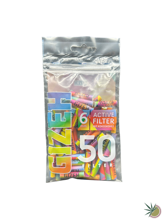 Gizeh Slim Aktivkohlefilter Ø6mm 50 Stück verschiedene Farben