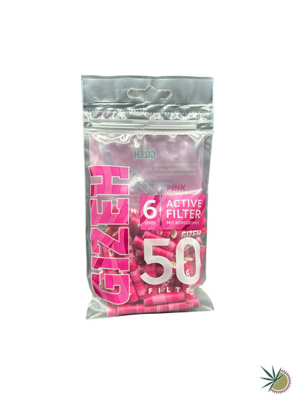 Gizeh Slim Aktivkohlefilter Ø6mm 50 Stück verschiedene Farben