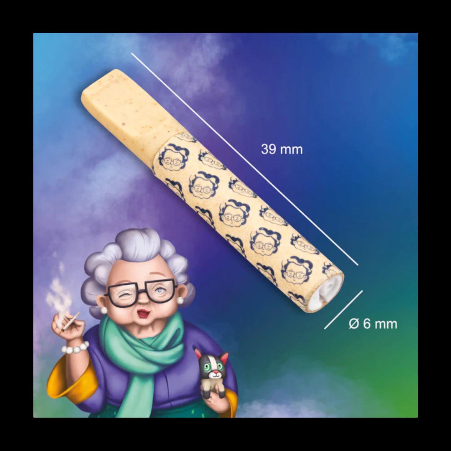 Grannys Weed Hybrid Aktivkohlefilter Deluxe Ø6mm mit Mundstück 1 Packung á 50 Stück