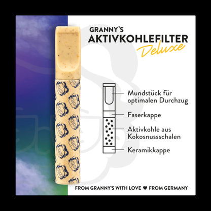 Grannys Weed Hybrid Aktivkohlefilter Deluxe Ø6mm mit Mundstück 1 Packung á 50 Stück