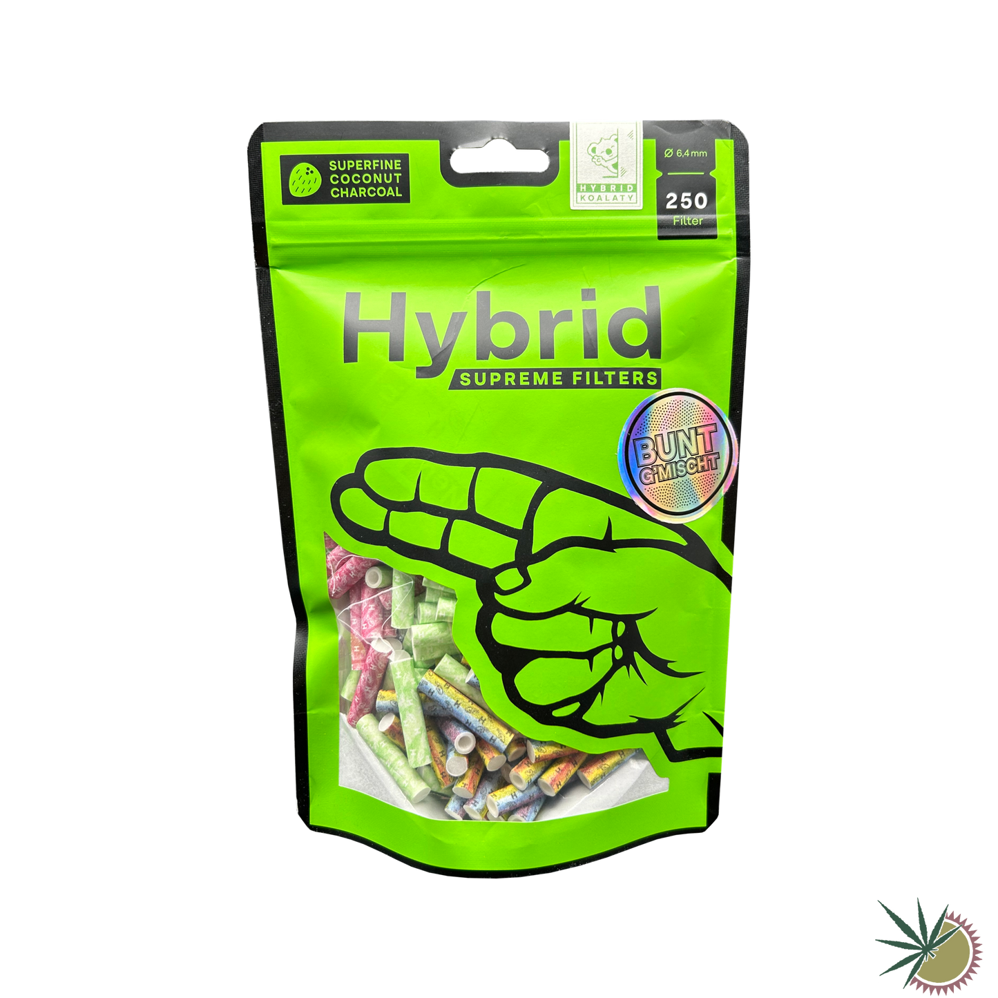 Hybrid Supreme Zellstoff-Aktivkohlefilter Ø6.4mm 1 Packung á 250 Stück verschiedene Farben