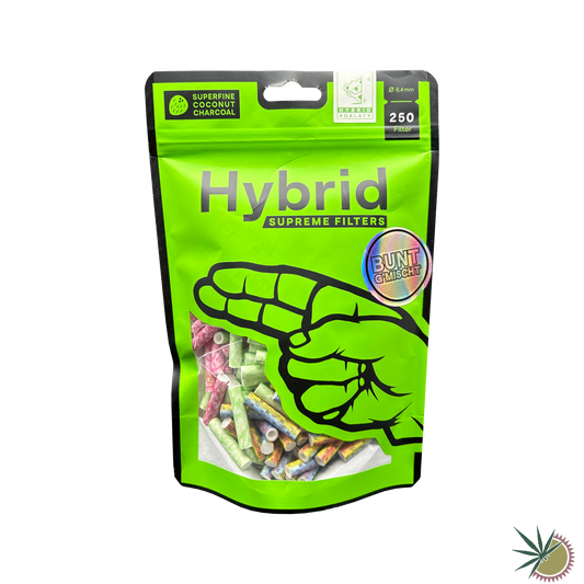 Hybrid Supreme Zellstoff-Aktivkohlefilter Ø6.4mm 1 Packung á 250 Stück verschiedene Farben