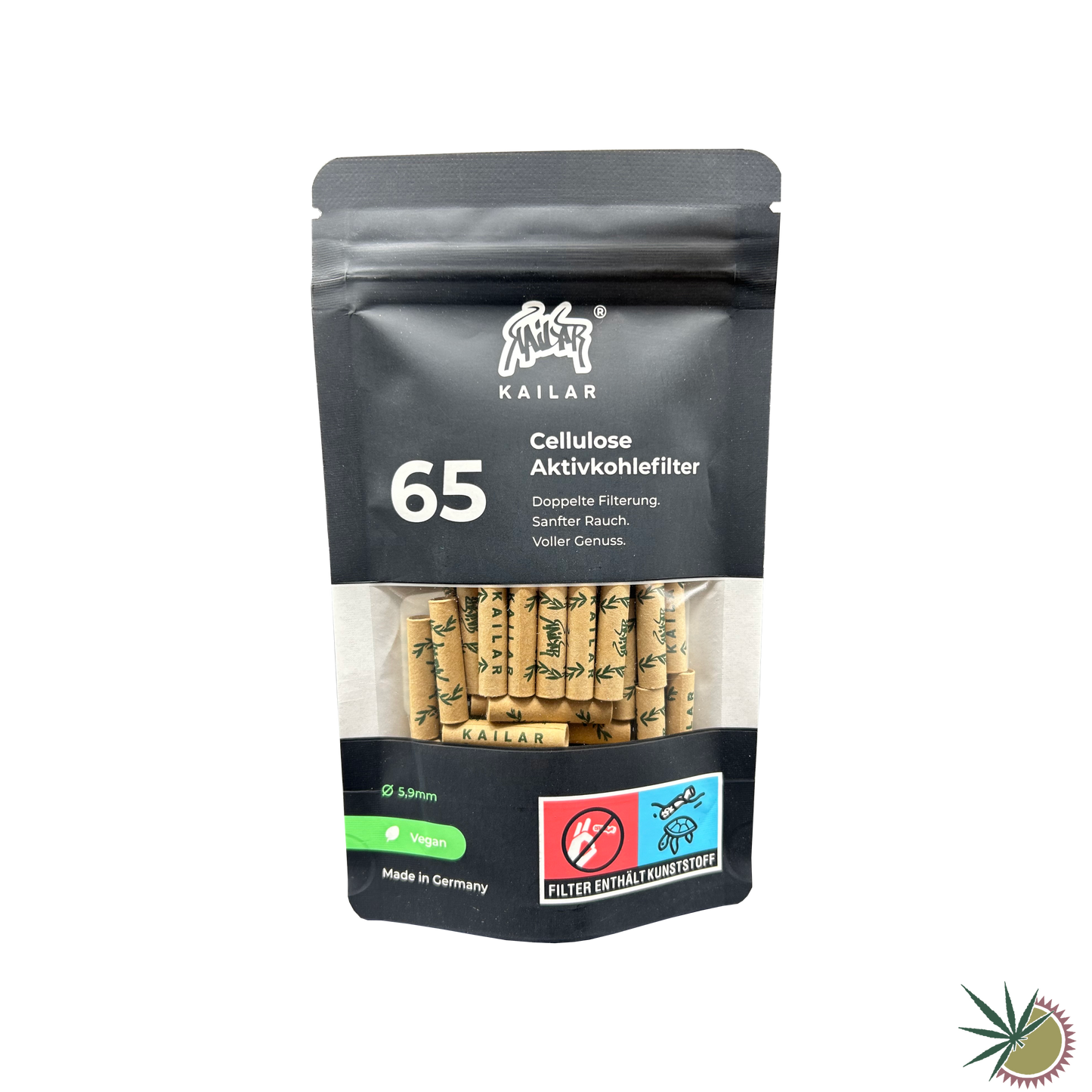 Kailar Zellstoff-Aktivkohlefilter Ø5.9mm 1 Packung á 65 Stück verschiedene Farben
