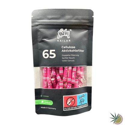 Kailar Zellstoff-Aktivkohlefilter Ø5.9mm 1 Packung á 65 Stück verschiedene Farben