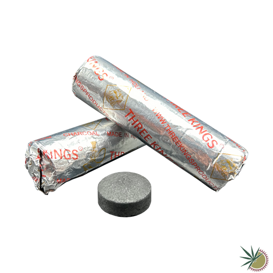 Räucherkohle "Three Kings" Schnellzünderkohle mit Magnesium Ø33mm oder Ø40mm 1 Packung á 10 Stück Kohle