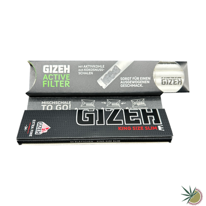 Gizeh Extra Fine Longpapers King Size Slim + Gizeh Aktivkohlefilter Kombipack