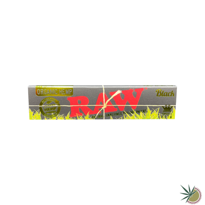 RAW Black Organic Hemp Longpapers aus Hanf King Size Slim