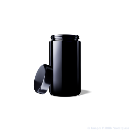 MIRON Original Violettglas zum Lagern/Fermentieren von Kräutern etc. mit Schraubdeckel verschiedene Größen