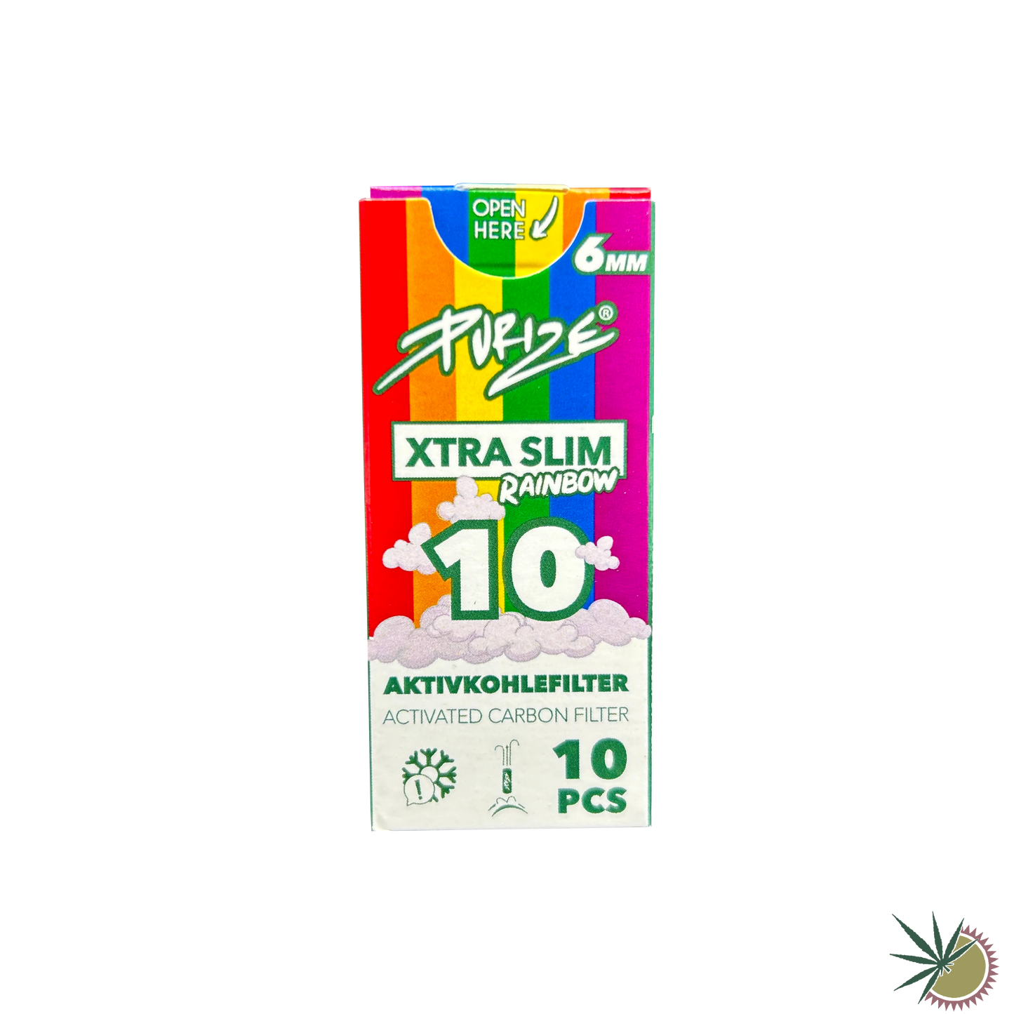 Purize Aktivkohlefilter Ø6mm Xtra Slim 1 Packung á 10 Stück verschiedene Farben