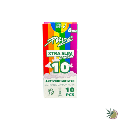 Purize Aktivkohlefilter Ø6mm Xtra Slim 1 Packung á 10 Stück verschiedene Farben