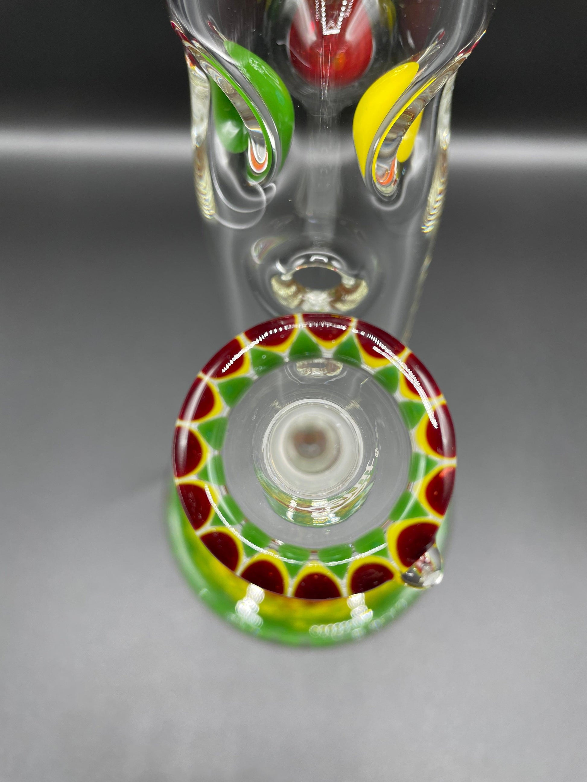 Zenit Bong "Rasta Style" 18.8er Schliff Mega-Cut 5mm 49cm - THC Headshop