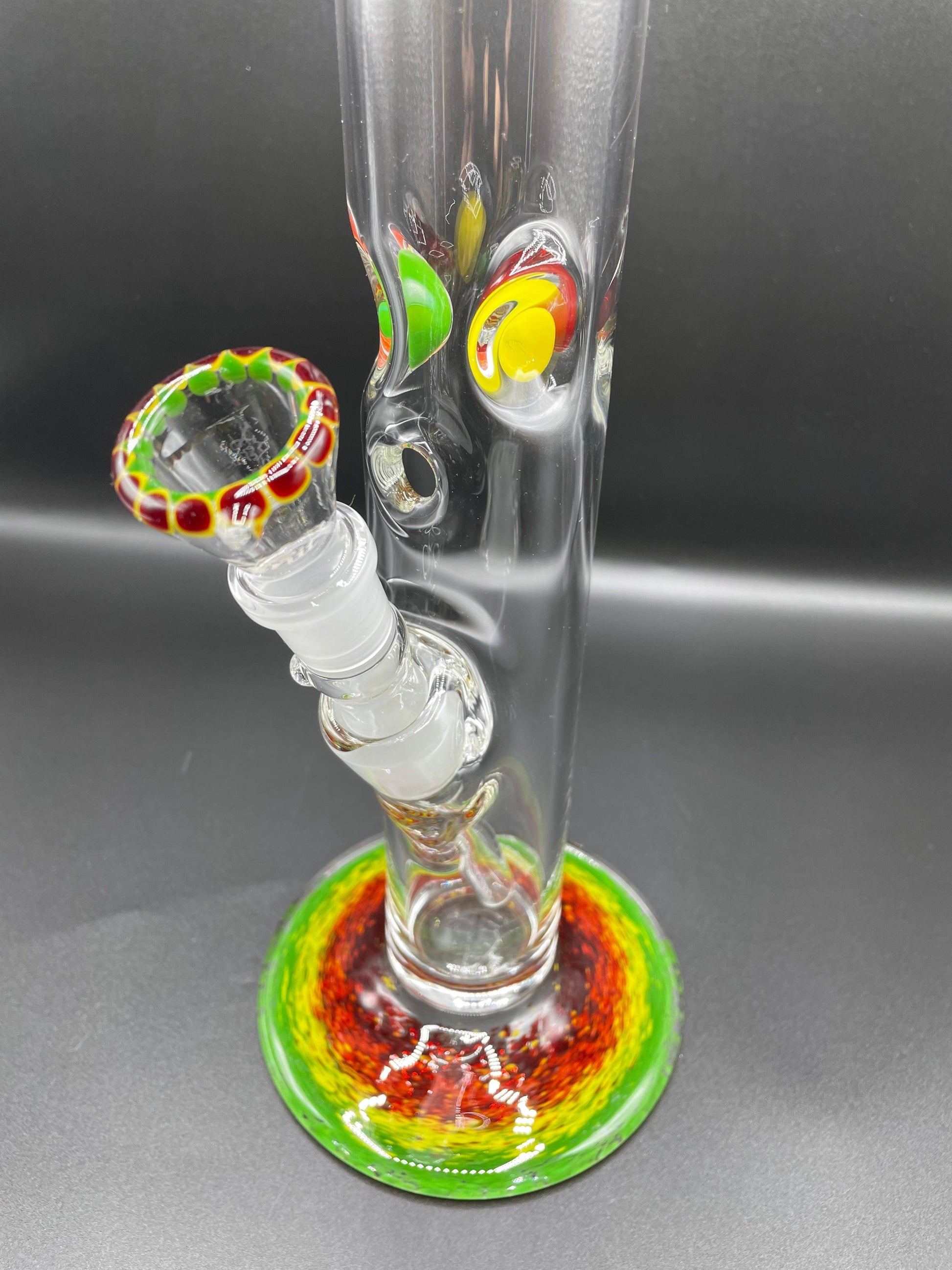 Zenit Bong "Rasta Style" 18.8er Schliff Mega-Cut 5mm 49cm - THC Headshop