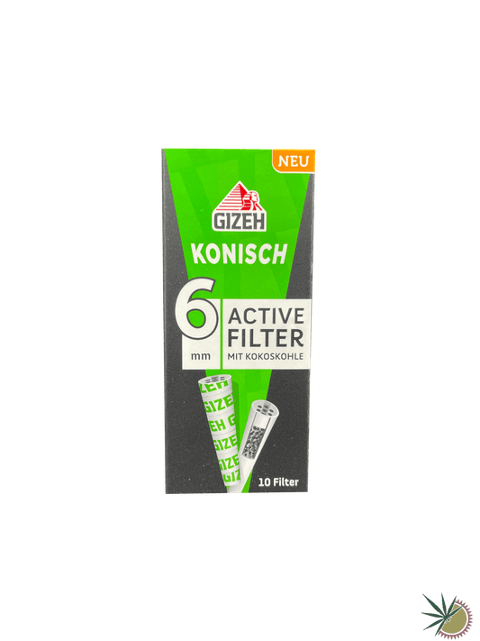 Gizeh Aktivkohlefilter Ø6mm Konisch 1 Packung á 10 Stück - THC Headshop