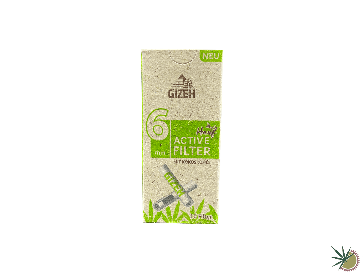 Gizeh Aktivkohlefilter aus Hanfpapier Ø6mm 10 Stück - THC Headshop