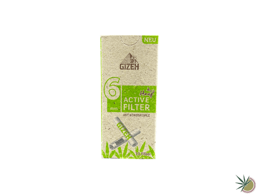 Gizeh Aktivkohlefilter aus Hanfpapier Ø6mm 10 Stück - THC Headshop
