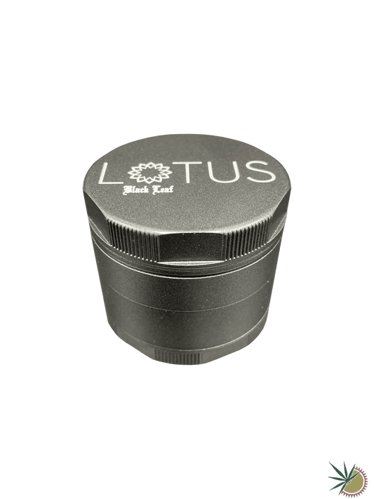 Grinder 4-teilig "Black Leaf Lotus" Ø50mm mit Keramikbeschichtung - THC Headshop