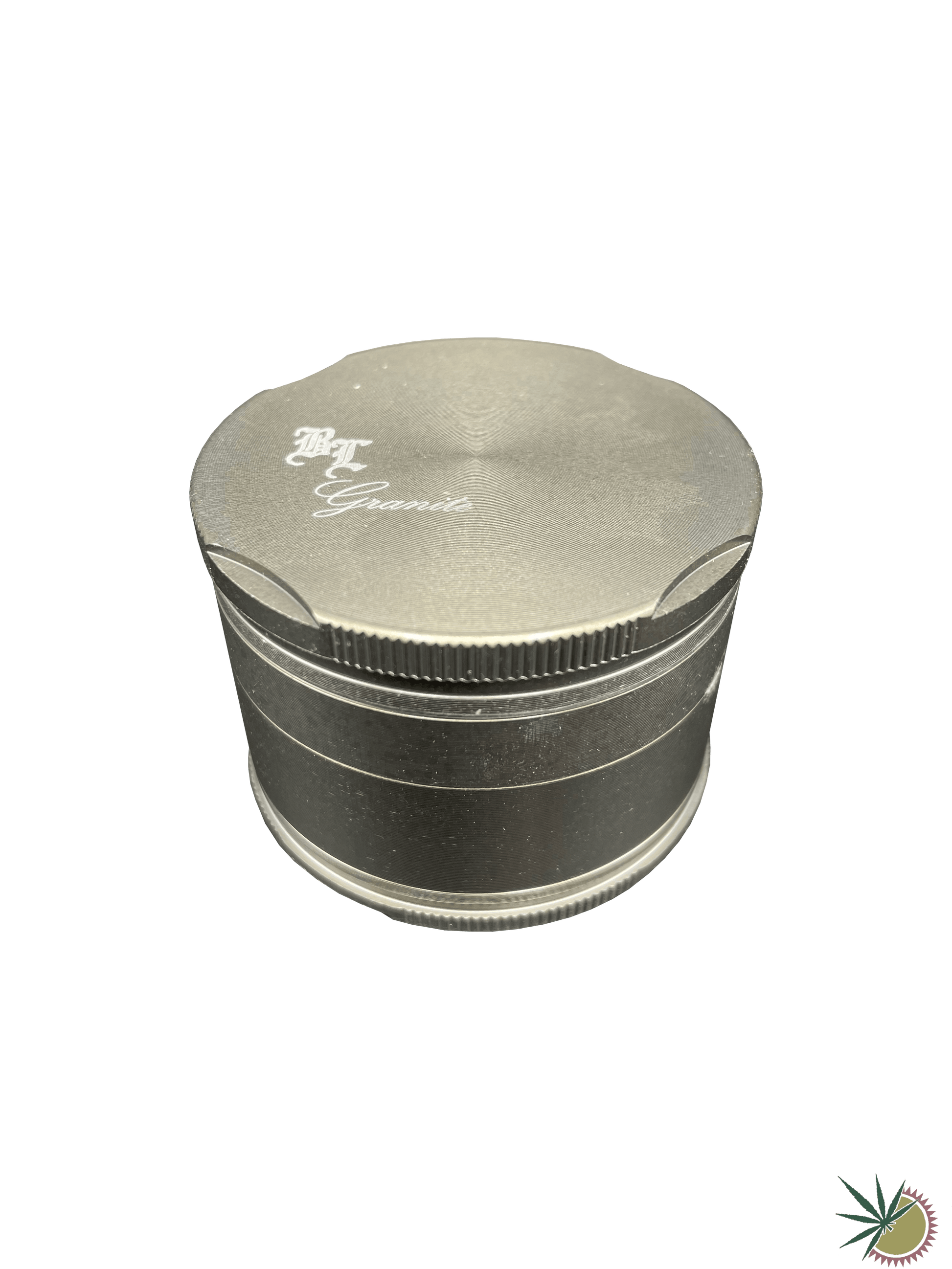 Grinder 4-teilig "Black Leaf Granite" Ø63mm aus gehärtetem Metall - THC Headshop