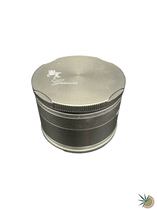Grinder 4-teilig "Black Leaf Granite" Ø63mm aus gehärtetem Metall - THC Headshop