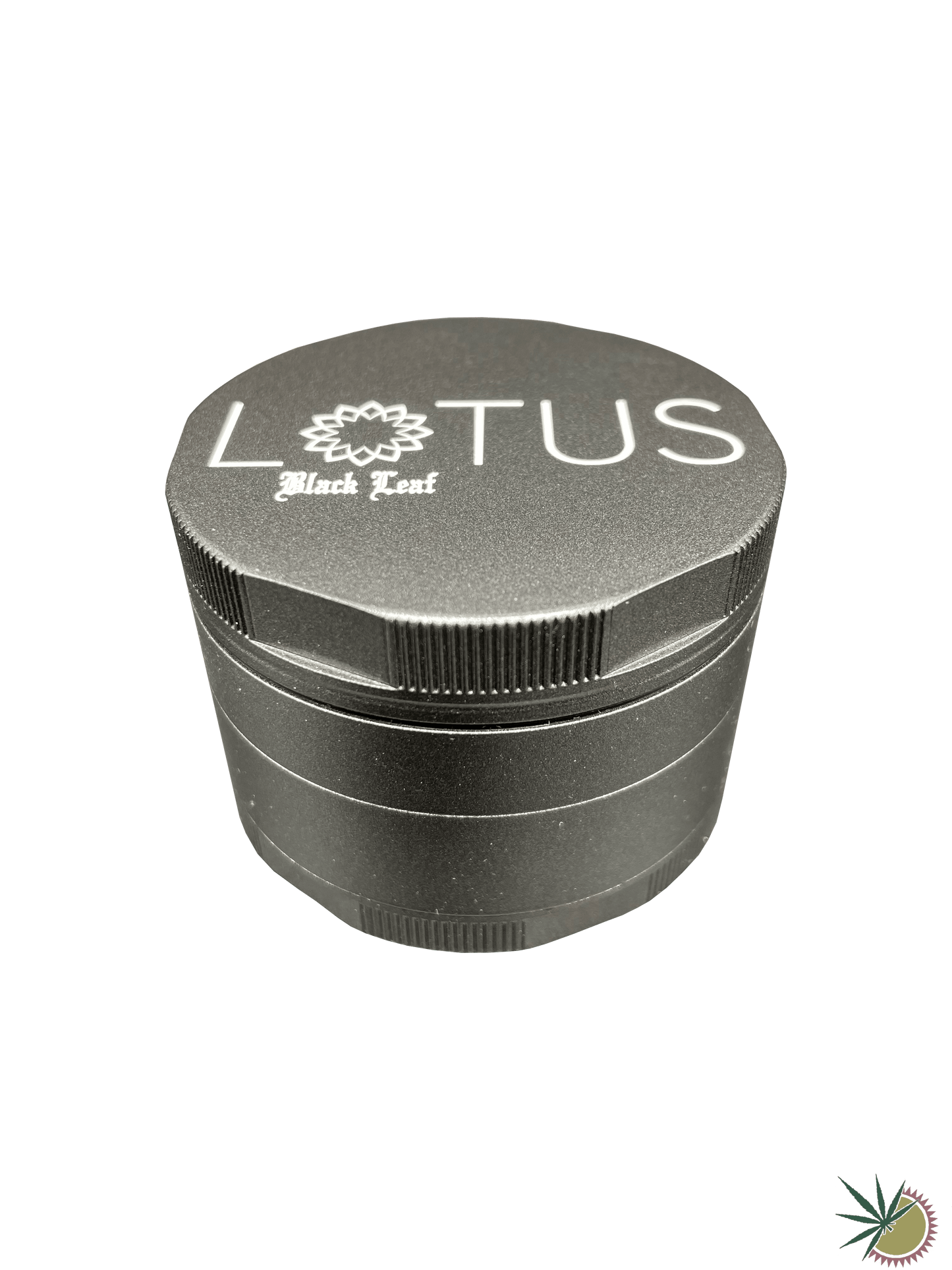 Grinder 4-teilig "Black Leaf Lotus" Ø63mm mit Keramikbeschichtung - THC Headshop