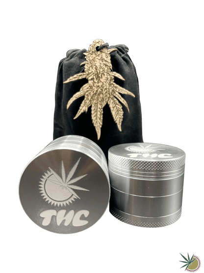 Grinder 4-teilig "THC Headshop Weedsun" Ø50mm aus Metall - THC Headshop