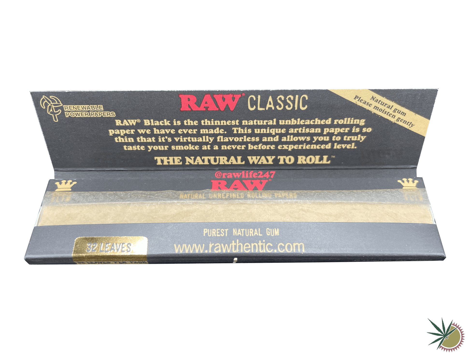 RAW Black Longpapers ungebleicht King Size Slim - THC Headshop