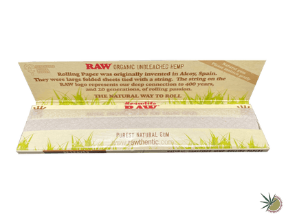 RAW Organic Hemp Longpapers aus Hanf King Size Slim - THC Headshop
