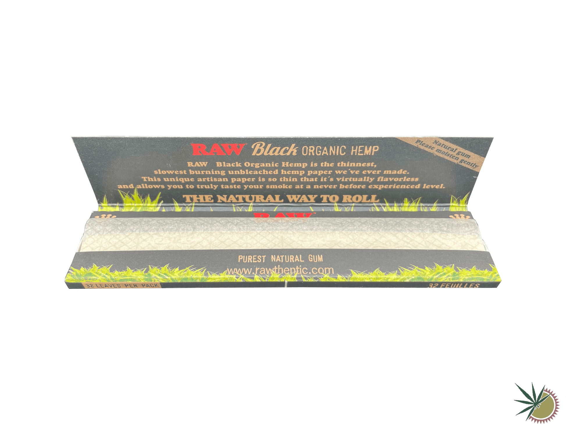 RAW Black Hemp Longpapers ungebleicht aus Hanf King Size Slim - THC Headshop