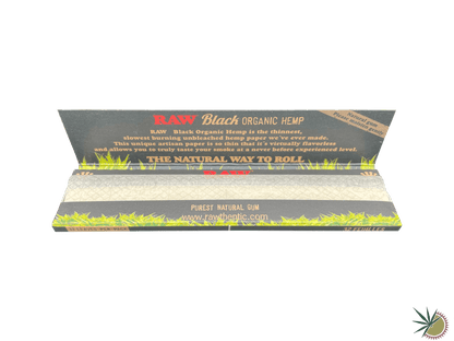 RAW Black Hemp Longpapers ungebleicht aus Hanf King Size Slim - THC Headshop