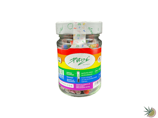 Purize Aktivkohlefilter Ø5,9mm Xtra Slim 100 Stück im Schraubdeckelglas - verschiedene Farben - THC Headshop