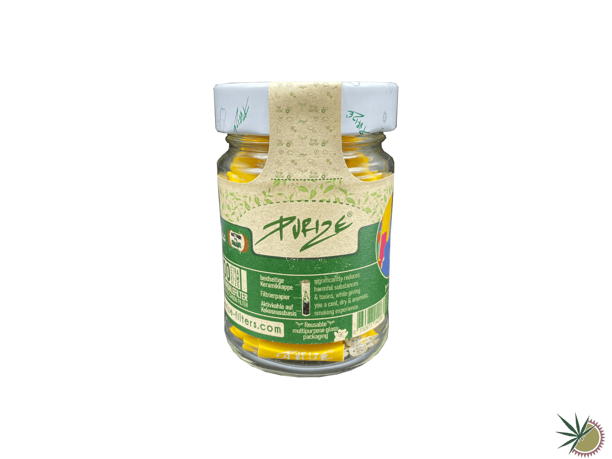 Purize Aktivkohlefilter Ø 5,9mm Xtra Slim 100 Stück im Schraubdeckelglas - verschiedene Farben - THC Headshop