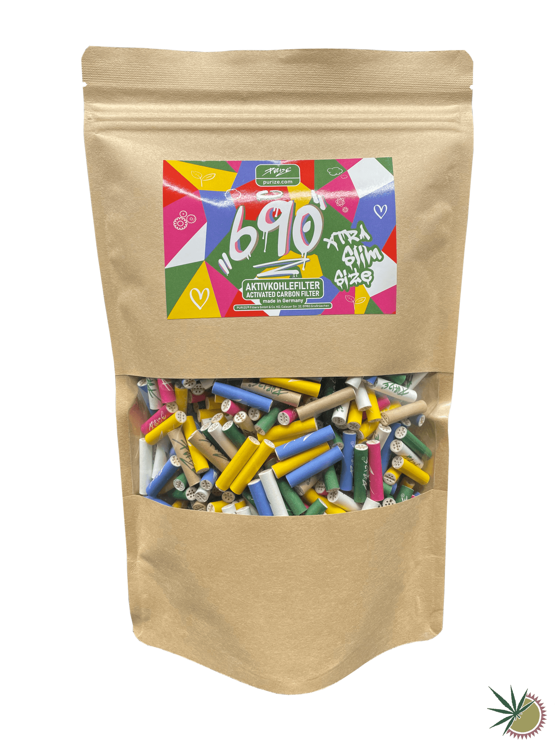 Purize Aktivkohlefilter Ø5,9mm Xtra Slim 1 Packung á 690 Stück gemischte Farben - THC Headshop