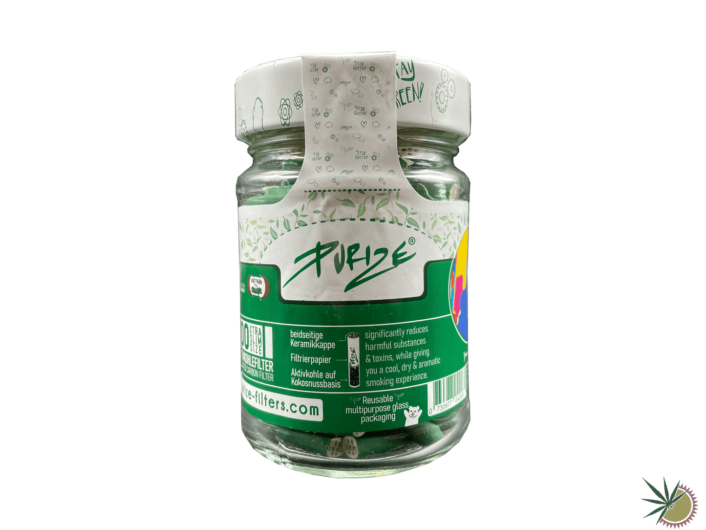 Purize Aktivkohlefilter Ø 5,9mm Xtra Slim 100 Stück im Schraubdeckelglas - verschiedene Farben - THC Headshop