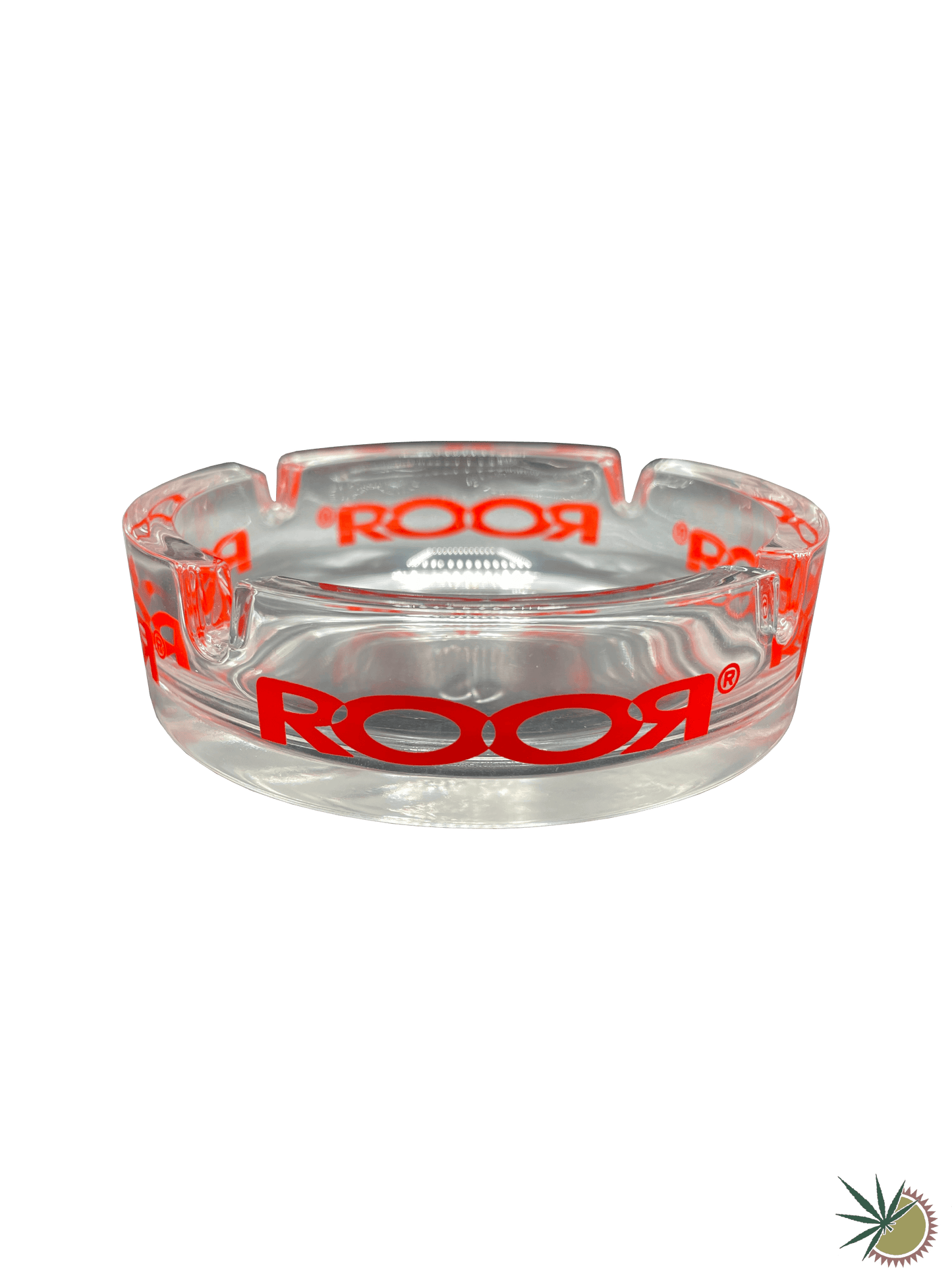 RooR Aschenbecher Rotes Logo Ø10.5cm aus Glas - THC Headshop