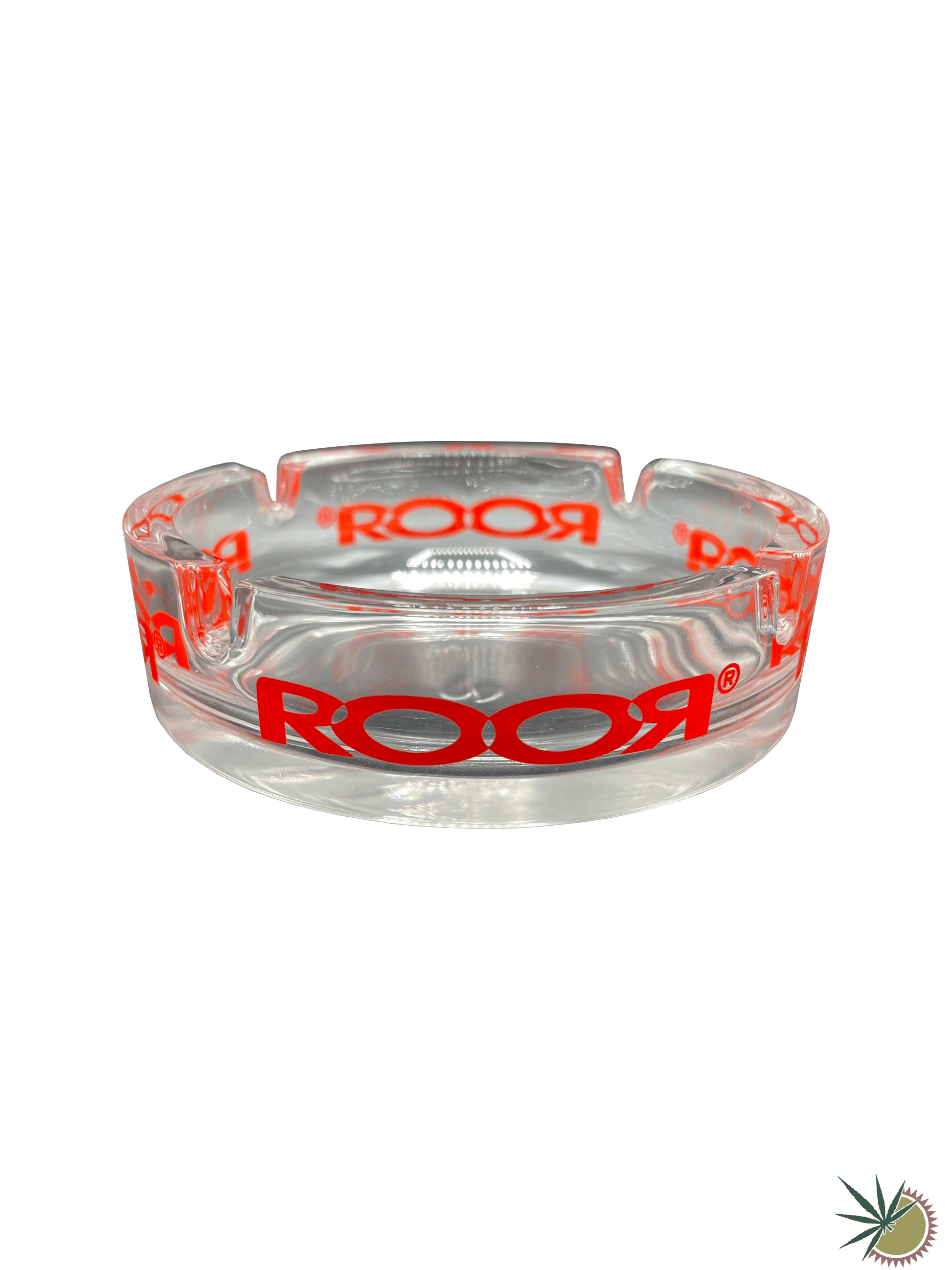 RooR Aschenbecher Rotes Logo Ø10.5cm aus Glas - THC Headshop