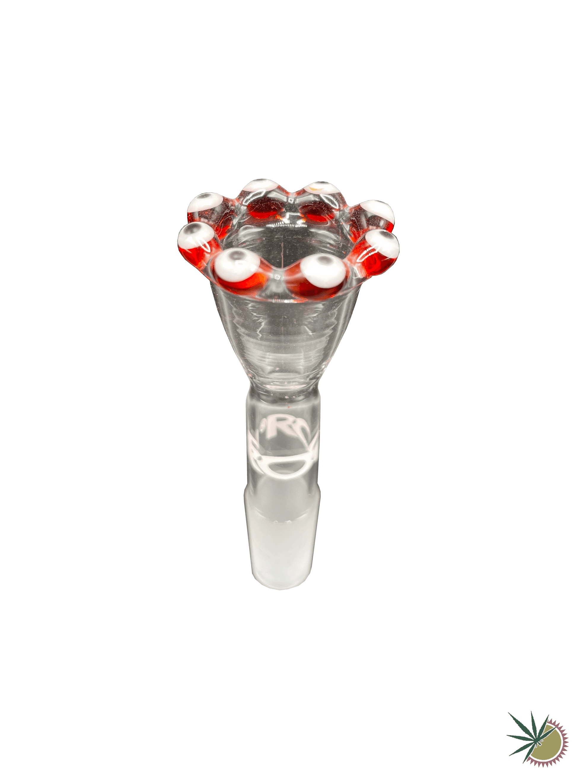RooR Bongkopf "Rot-weiß-schwarze Krone" 14.5er Schliff - THC Headshop