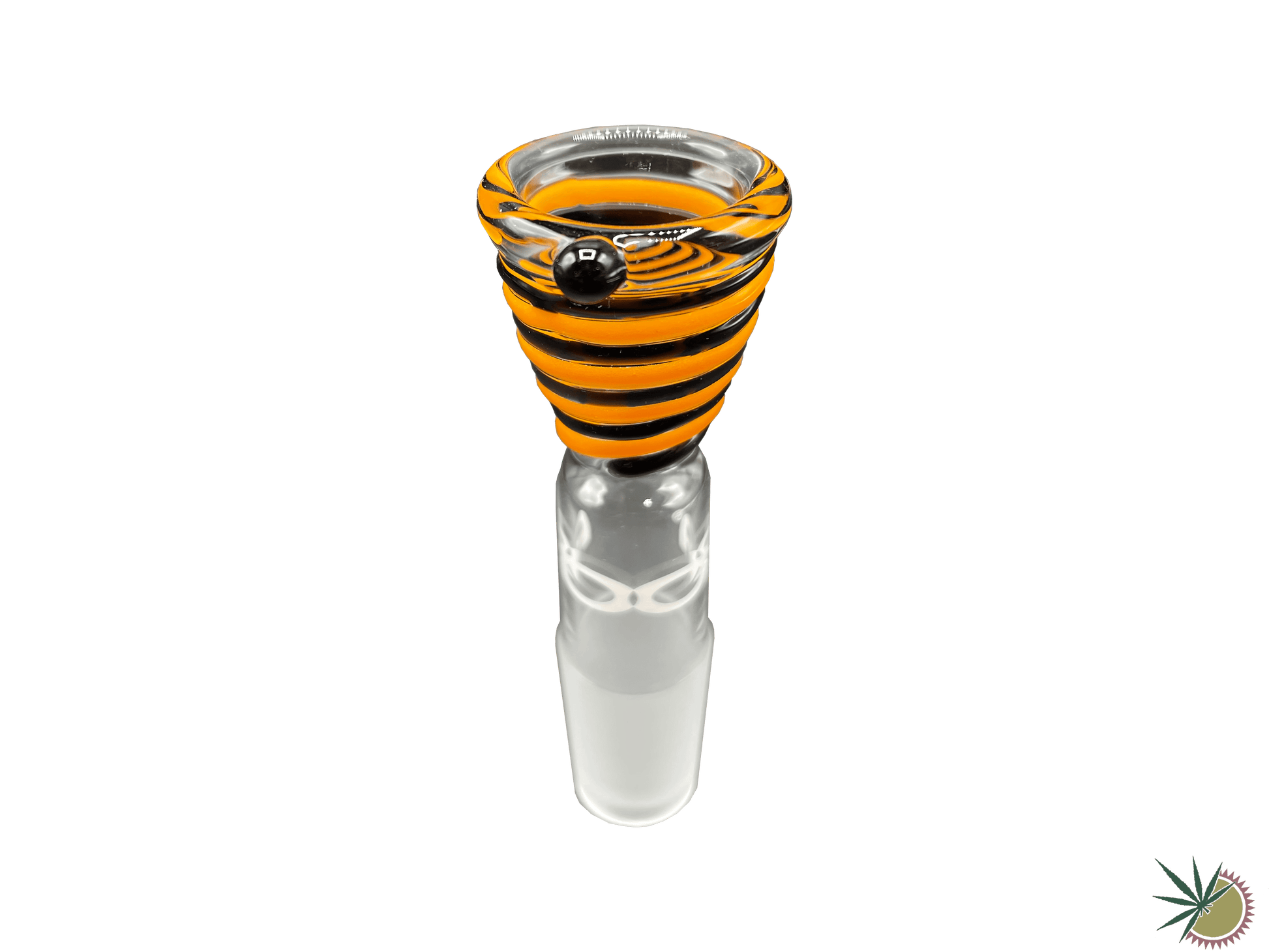 RooR Bongkopf "Schwarz-Orangener Spiralnebel" 18.8er Schliff - THC Headshop