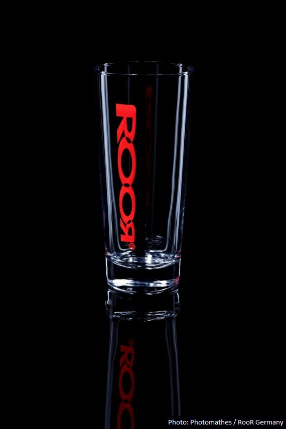 RooR Trinkglas Rotes Logo 390ml - THC Headshop