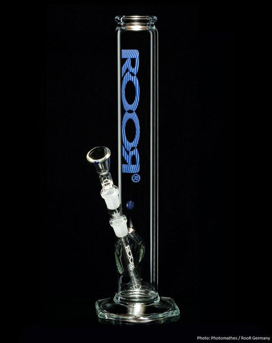 RooR Bong 500 Blau 14.5er Schliff 3mm 37cm - THC Headshop