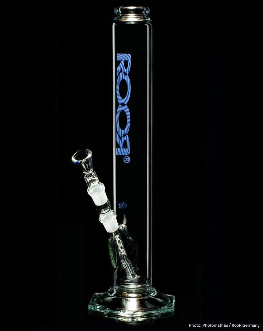 RooR Bong 1000 Blau 18.8er Schliff 3.1mm 46cm Kickloch - THC Headshop