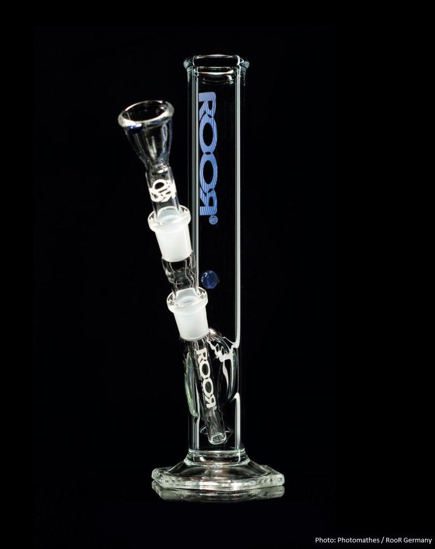 RooR Bong 100 Blau 14.5er Schliff 2mm 24cm - THC Headshop