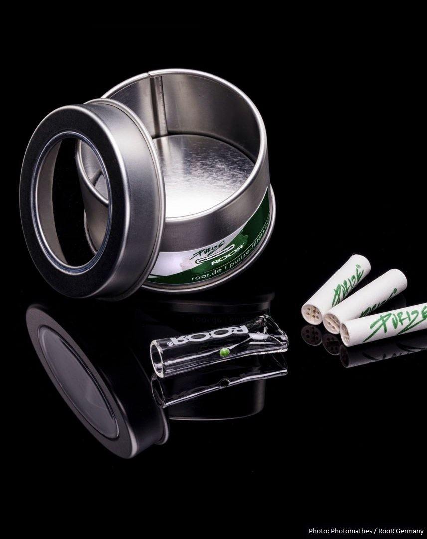 RooR x Purize Glasadapter für Xtra Slim Aktivkohlefilter - THC Headshop
