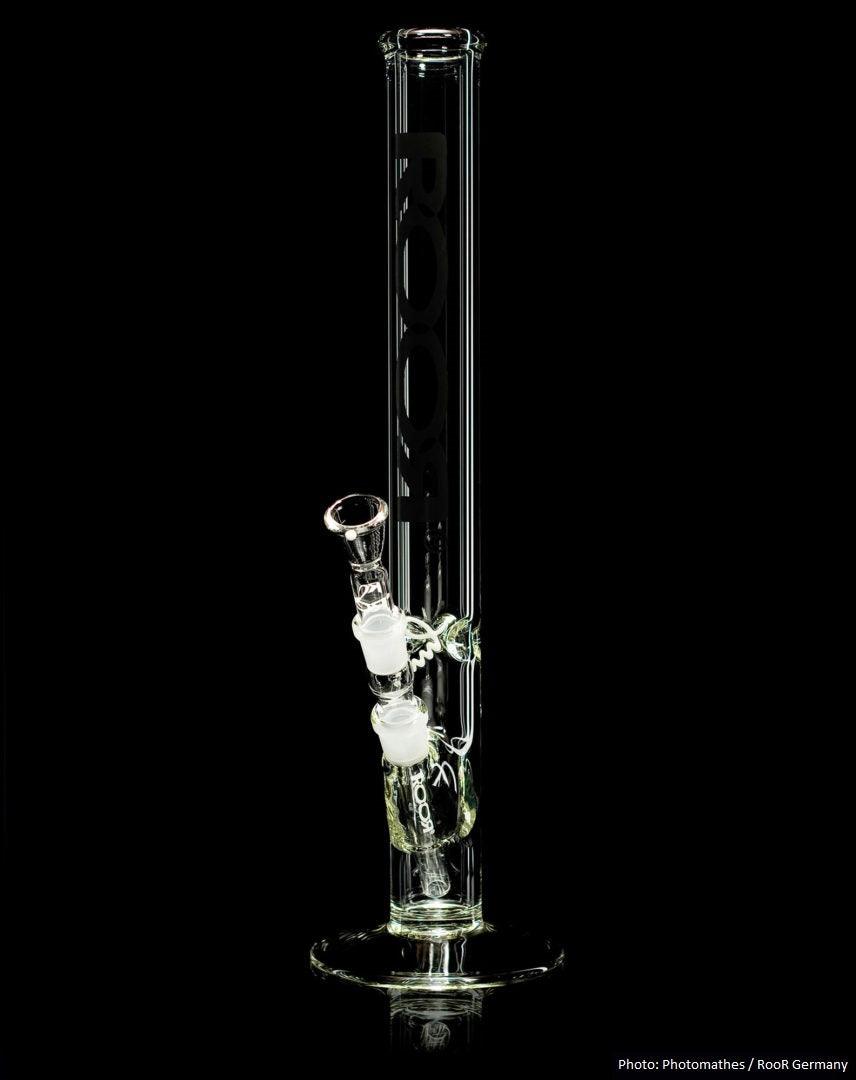 RooR Bong Schwarz 18.8er Schliff 5mm 45cm Eisnasen - THC Headshop